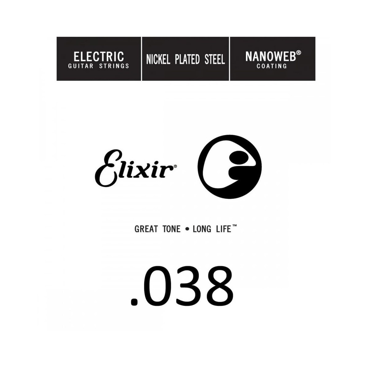 Elixir 15238 NANOWEB Electric Single String, .038