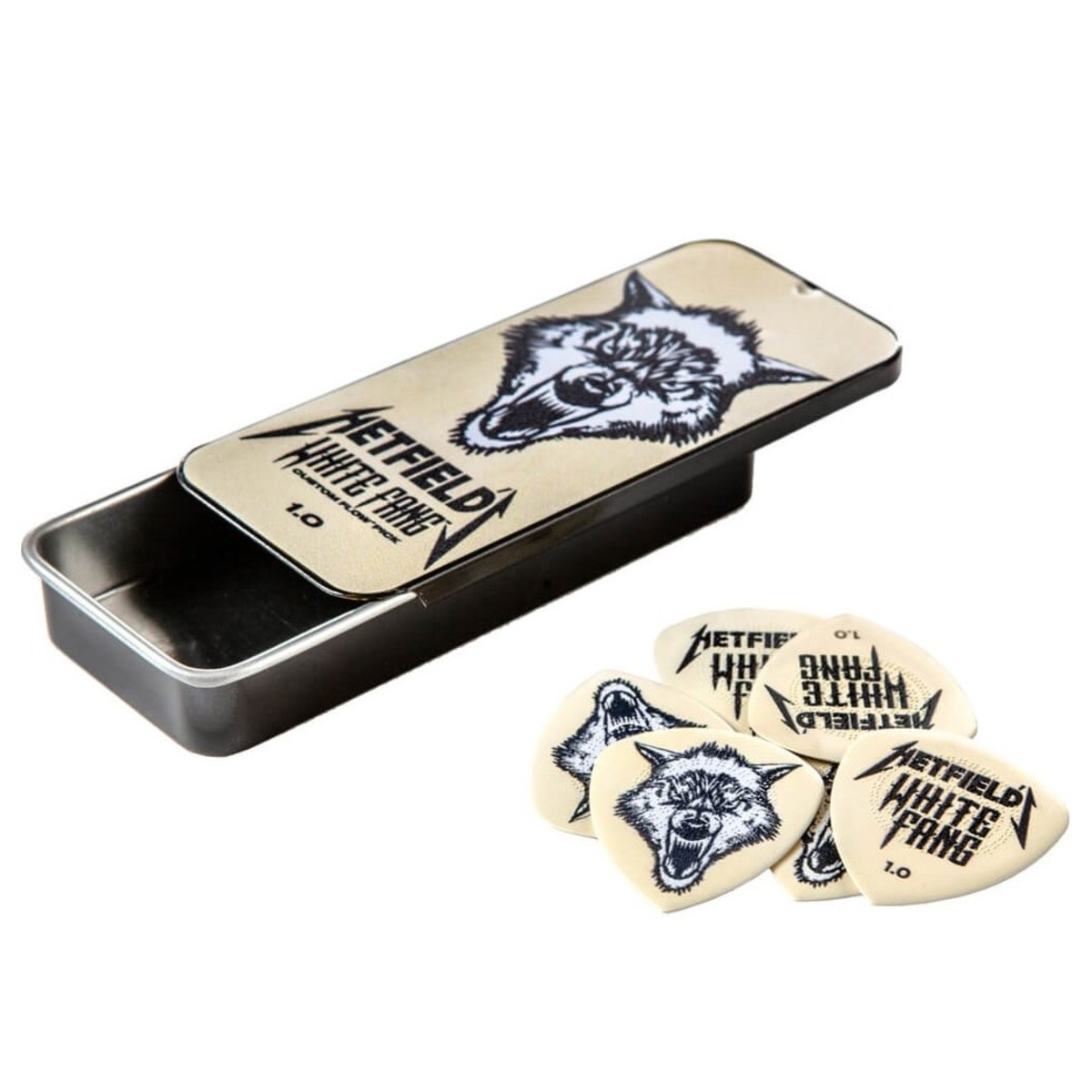 Dunlop Hetfield White Fang Flow 1.00mm, Pick Tin of 6