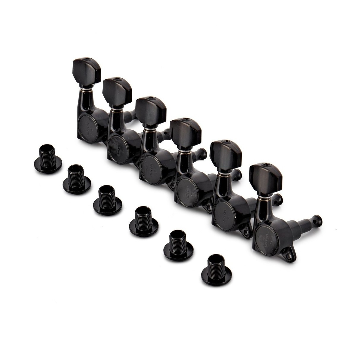Gotoh SG381-07-L6 Tuners/Machineheads 6 In-Line Set, Black Chrome