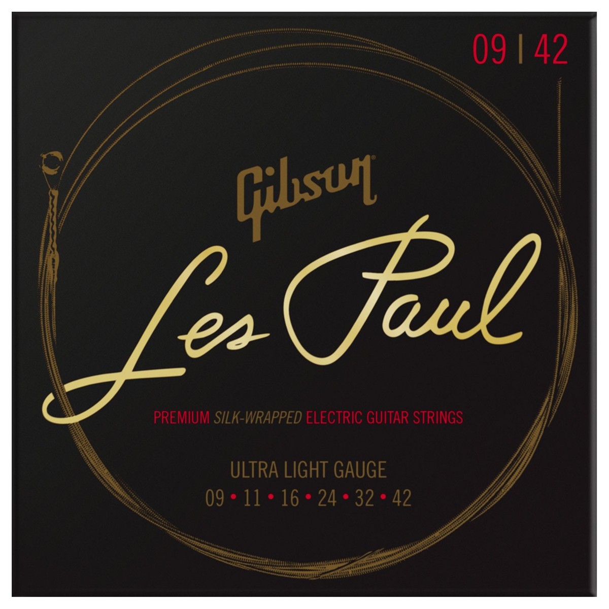 Gibson Les Paul Premium Ultra-Light Electric Guitar Strings, 9-42