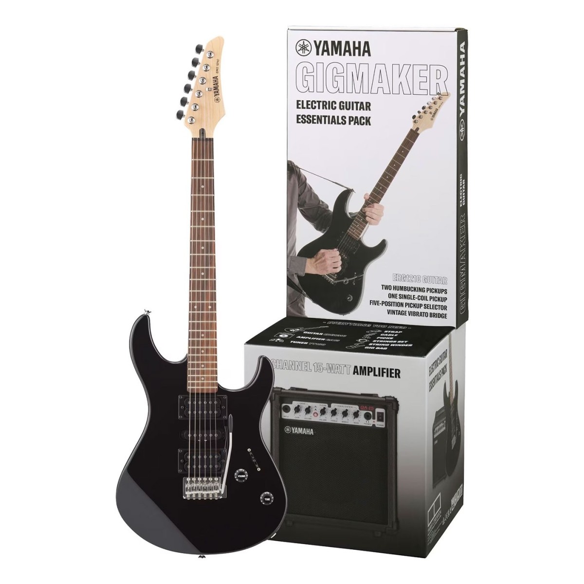 Yamaha ERG121GP II Gigmaker Guitar Pack, Black