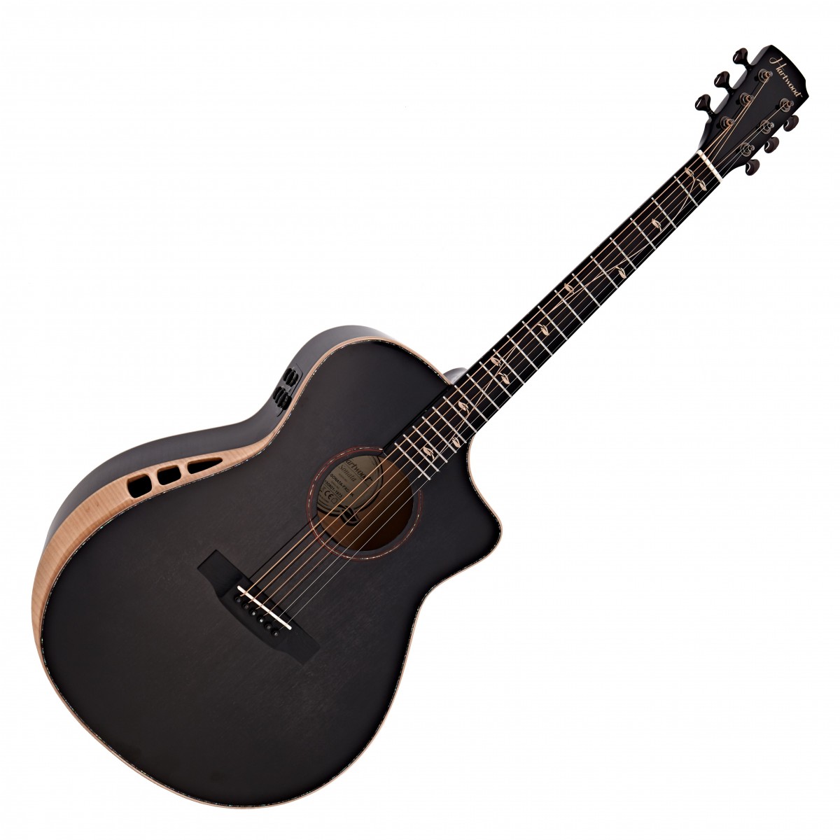 Hartwood Sonata-FX Concert Electro-Acoustic Guitar, Black