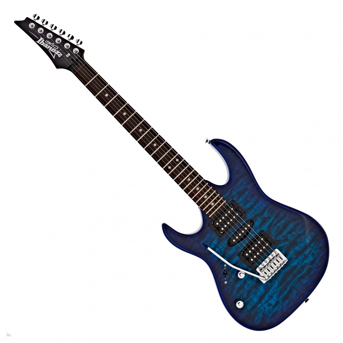 Ibanez GRX70QAL GIO Left Handed, Transparent Blue Burst