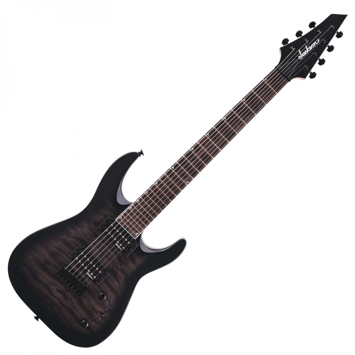 Jackson JS Series Dinky JS22Q-7 DKA HT, Transparent Black Burst