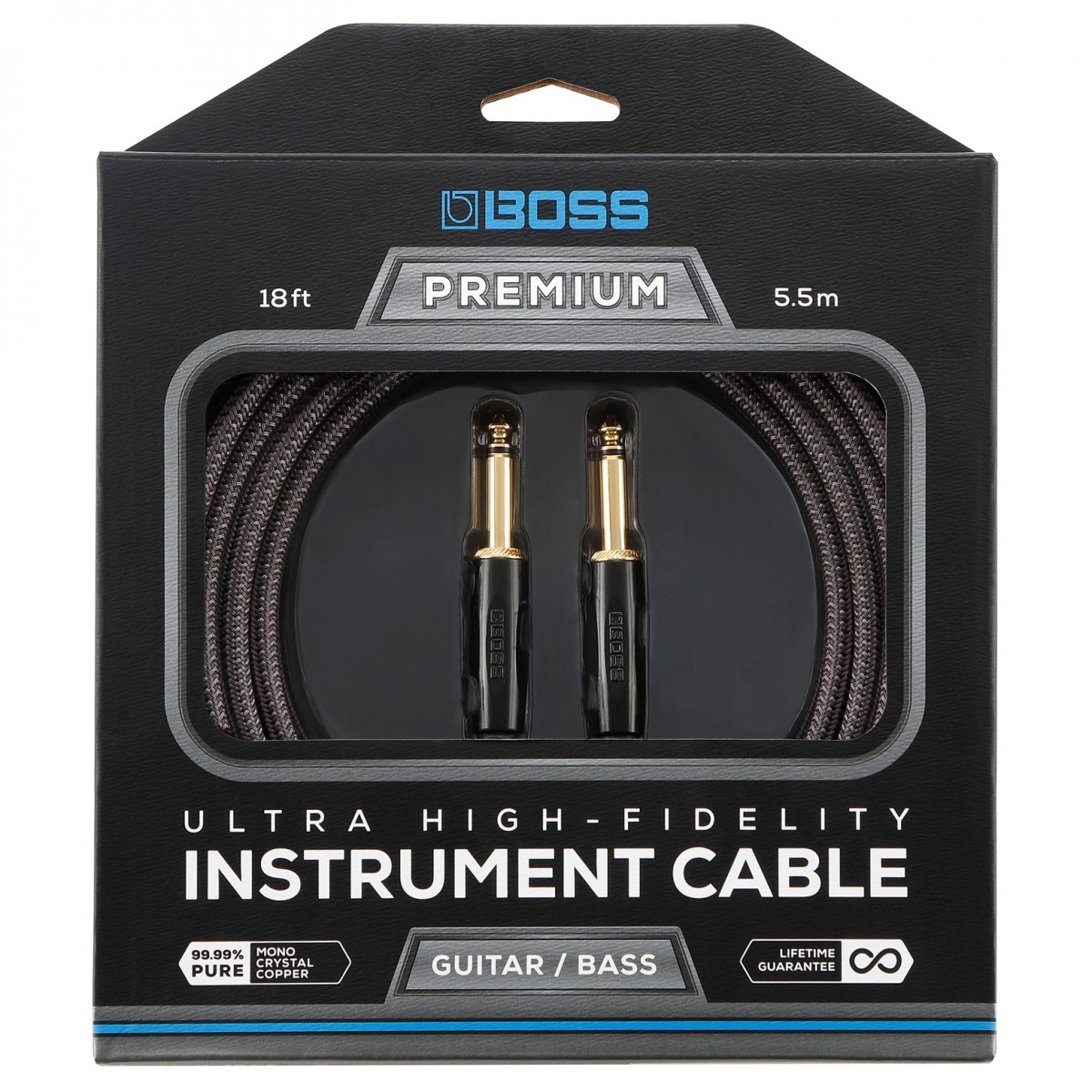 Boss BIC-P18 Premium Instrument Cable, 18ft/5.5m