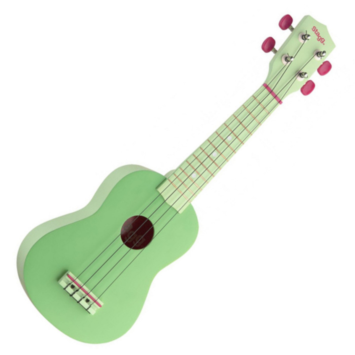 Stagg Soprano Ukulele & Bag, Grass Green