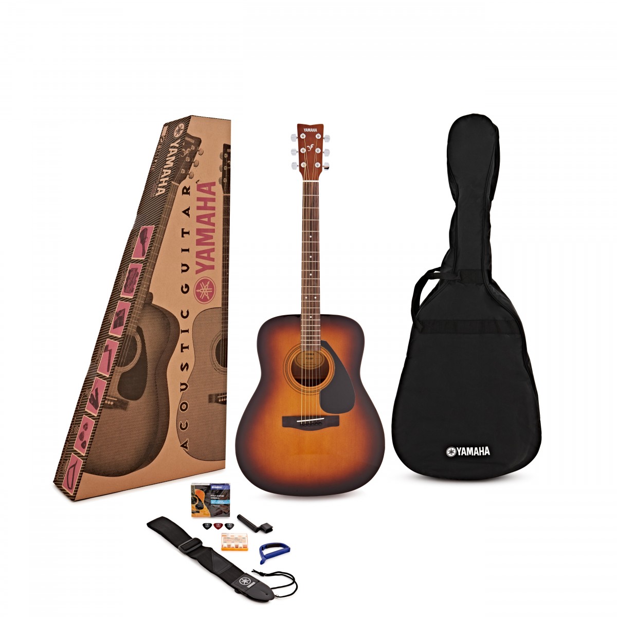 Yamaha F310P II Acoustic Guitar Package, Tobacco Sunburst