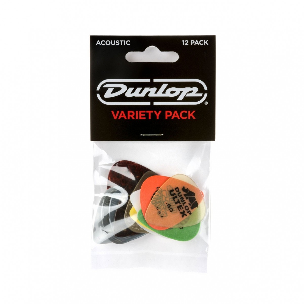 Dunlop JD-PIC-PVP112 Picks Variety Acoustic, Pack 12