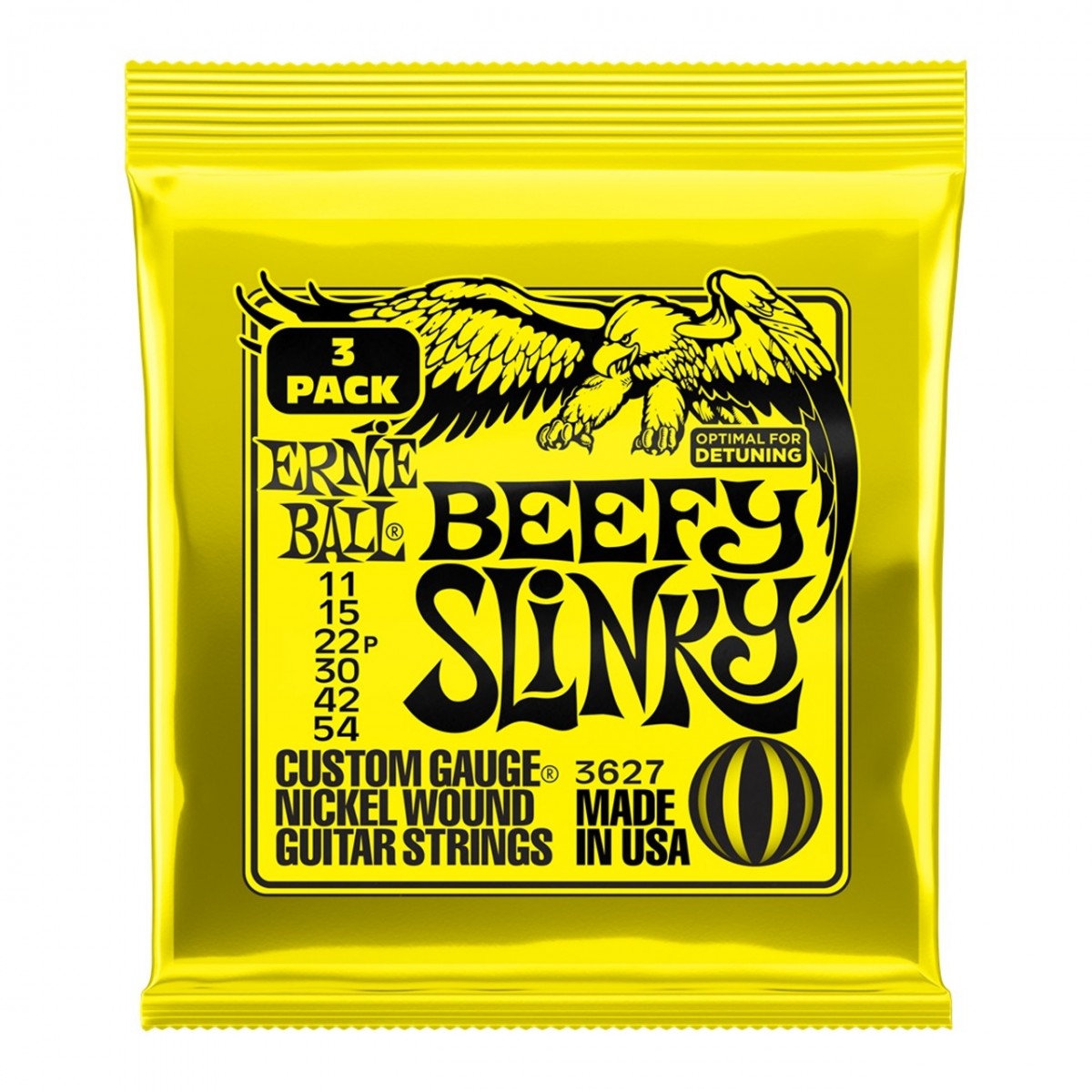 Ernie Ball P03627 Beefy Slinky, 11-54 (3 Set Pack)