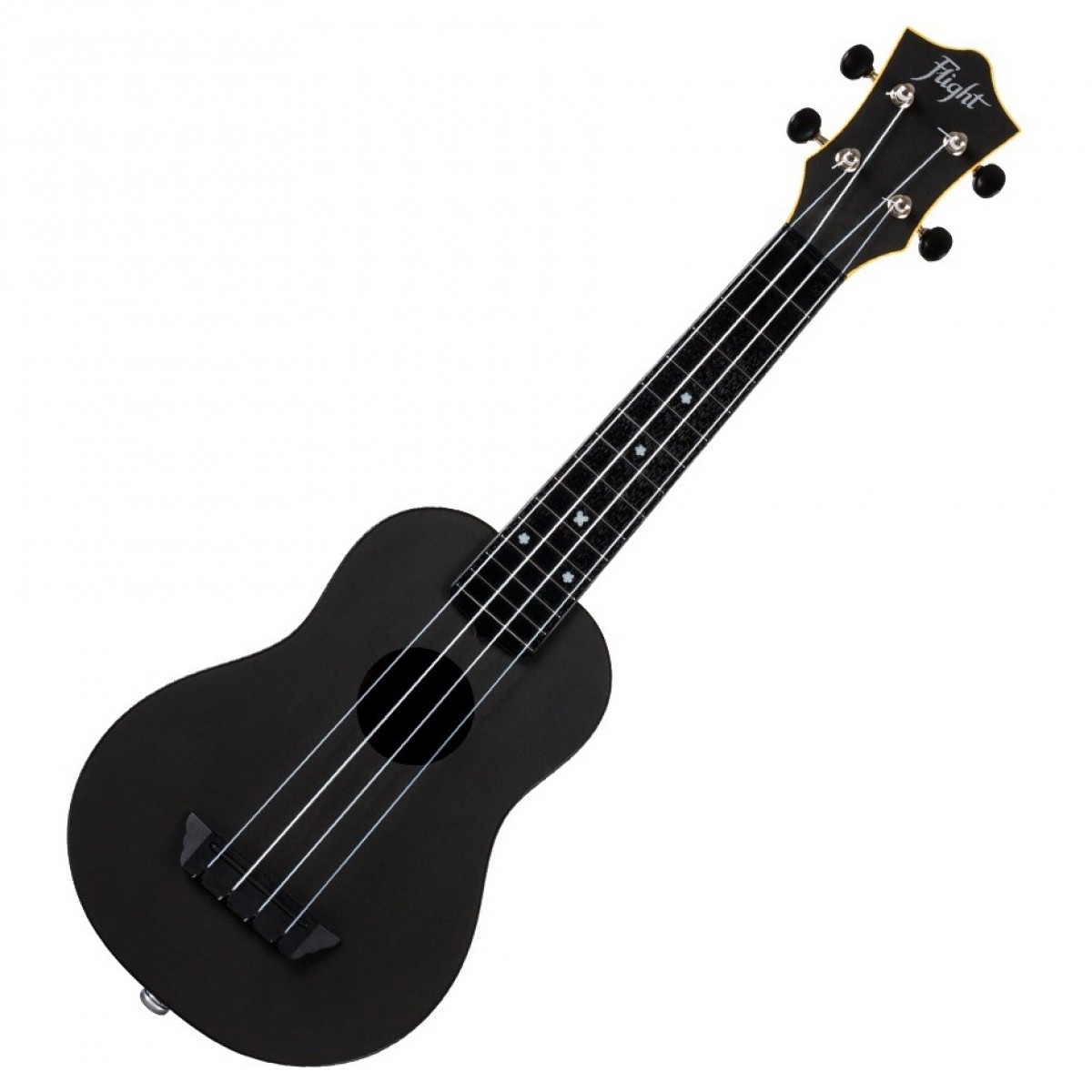 Flight TUS-35E Travel Soprano Electro Ukulele, Black