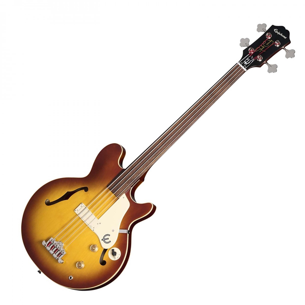 Epiphone Jack Casady Fretless Bass, Aged Royal Tan