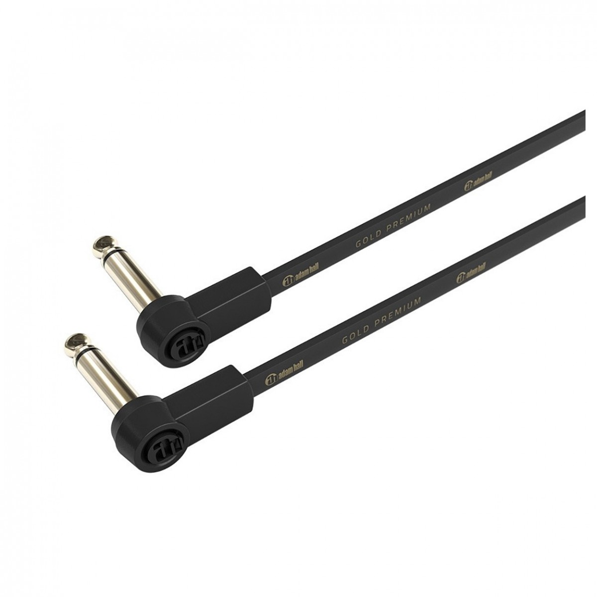 Adam Hall 4 STAR Rean Unbalanced Angled 1/4'' Jack TS Patch Cable, 30cm