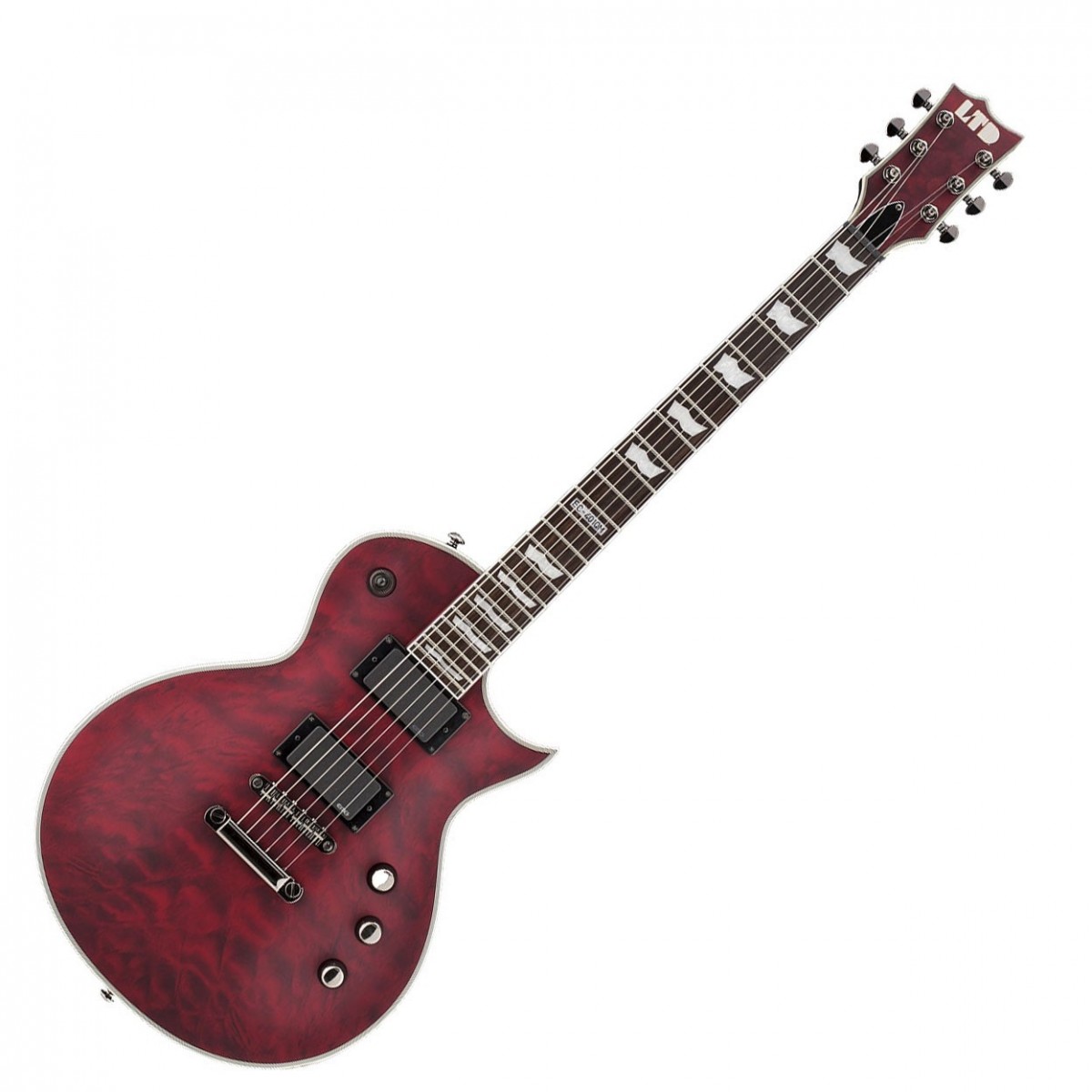 ESP EC-401 QM, See Thru Black Cherry Satin