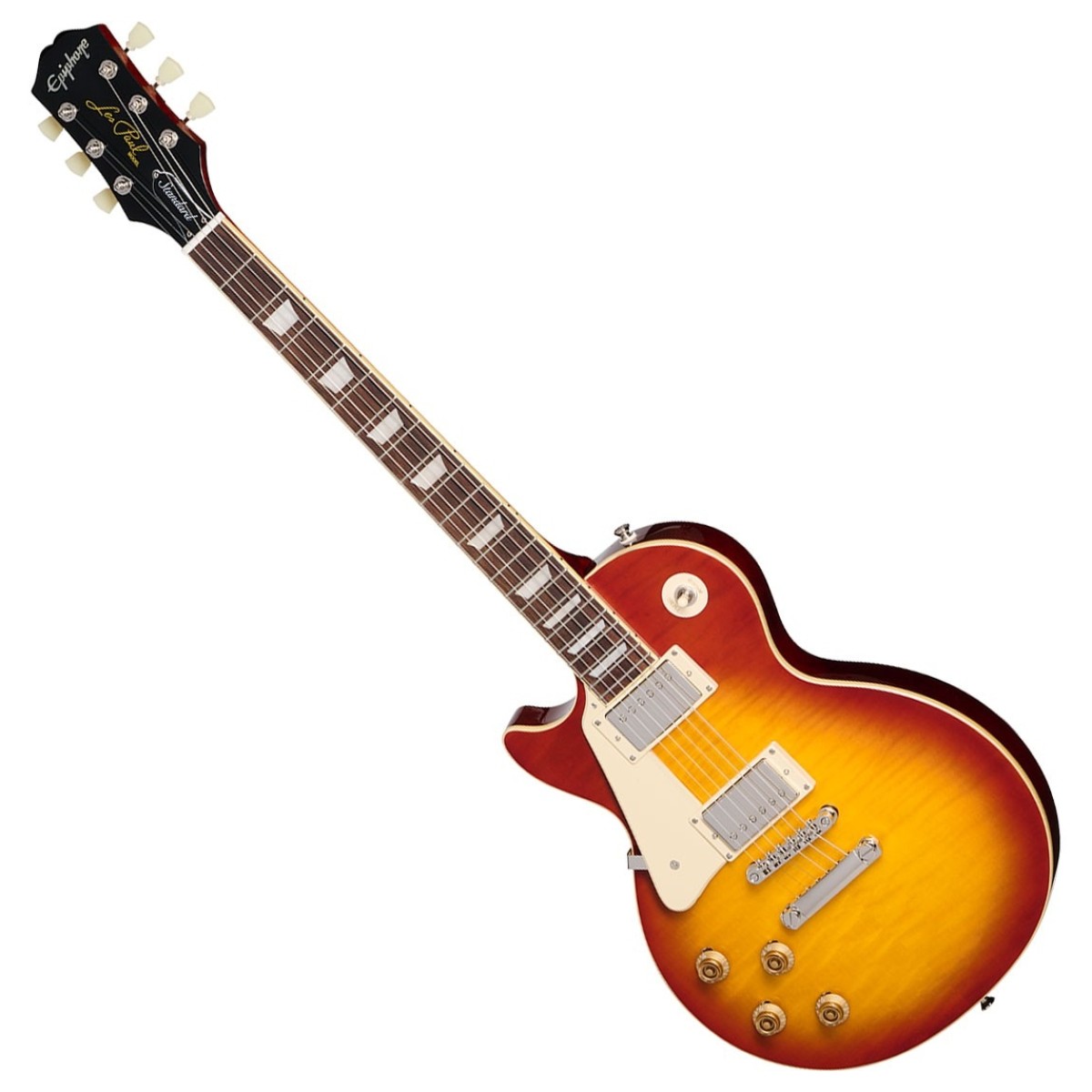 Epiphone Les Paul Standard 50s Figured Left Handed Inspired by Gibson, Washed Cherry Sunburst