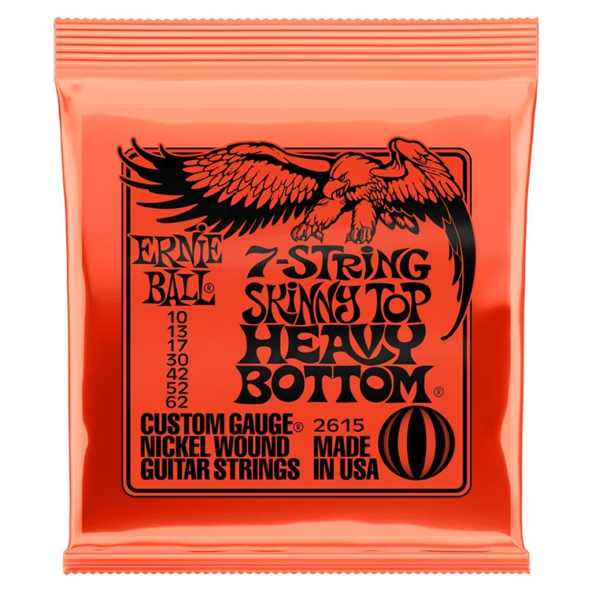 Ernie Ball Skinny Top Heavy Bottom 7-String 2615 Nickel, 10-62