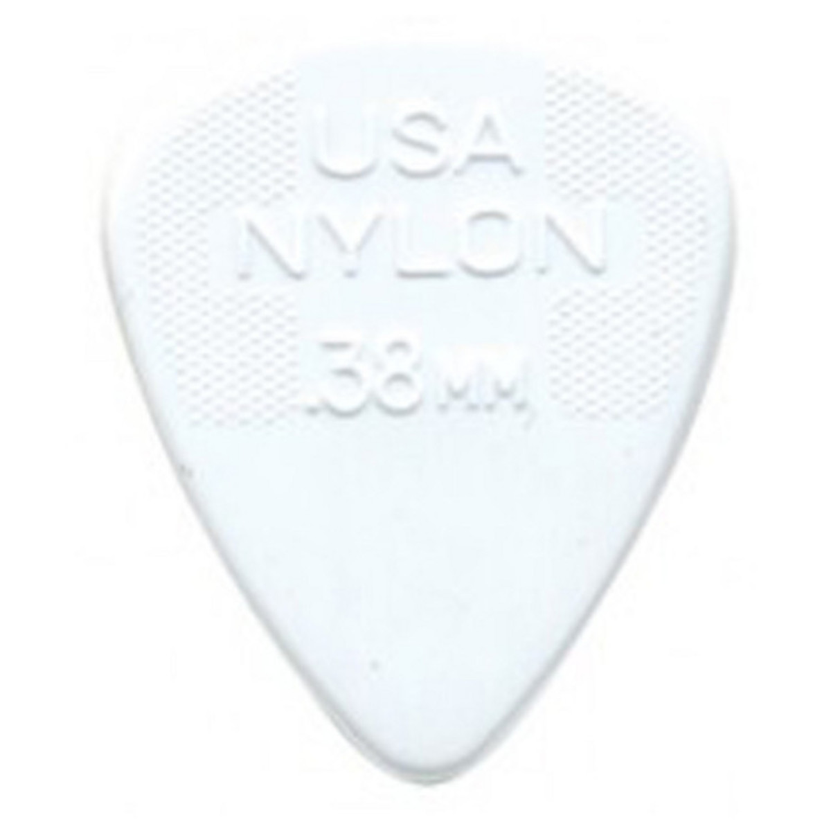 Dunlop 0.38mm Nylon Standard Pick, White, Players Pack of 12