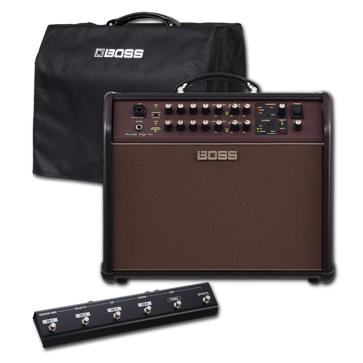 Boss Acoustic Singer Live Amplifier with Cover and Foot Controller