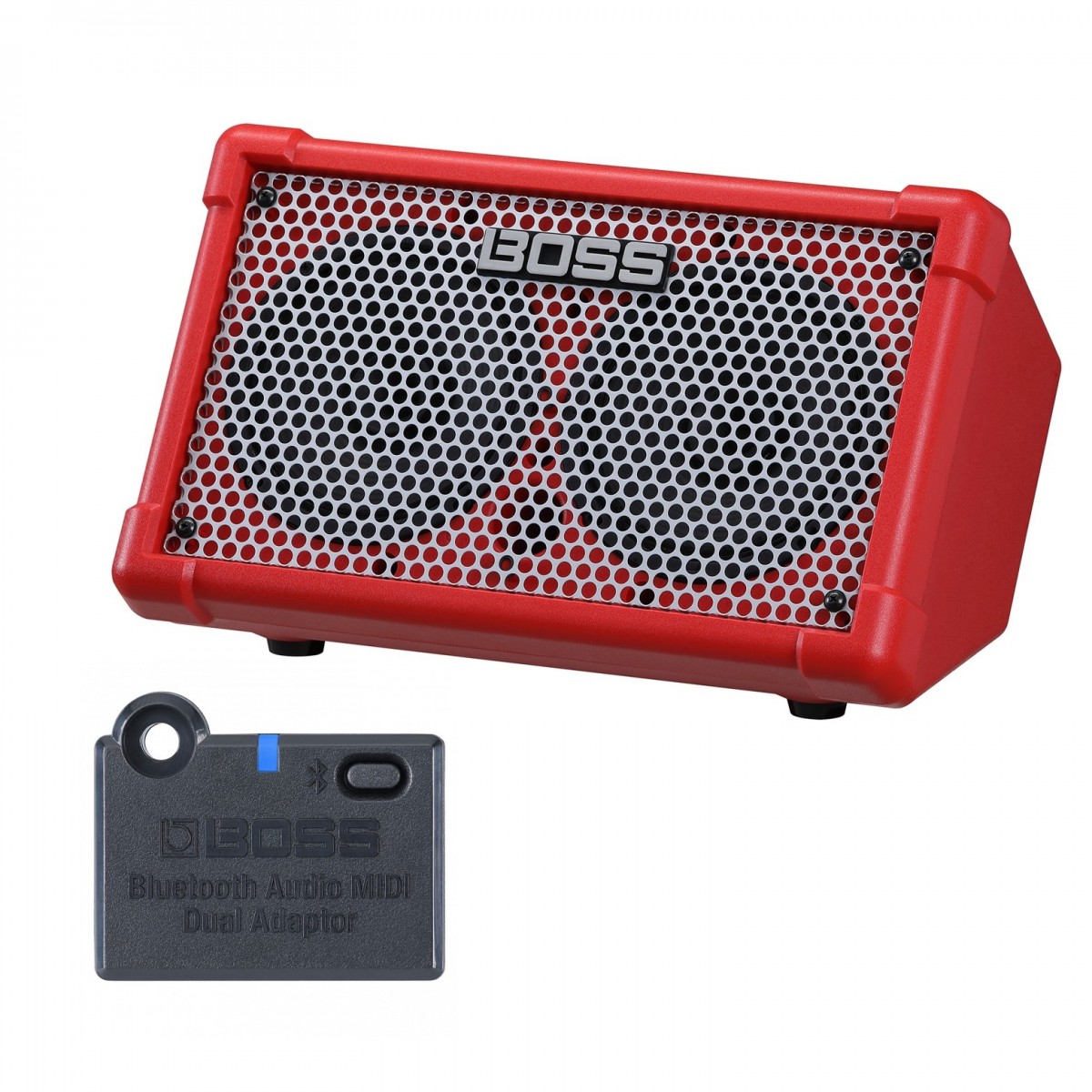 Boss Cube Street 2 Portable Stereo Amp with Bluetooth Adaptor, Red