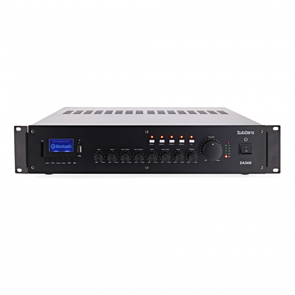 SubZero 360W Multi Zone 100V Line Mixer Amplifier