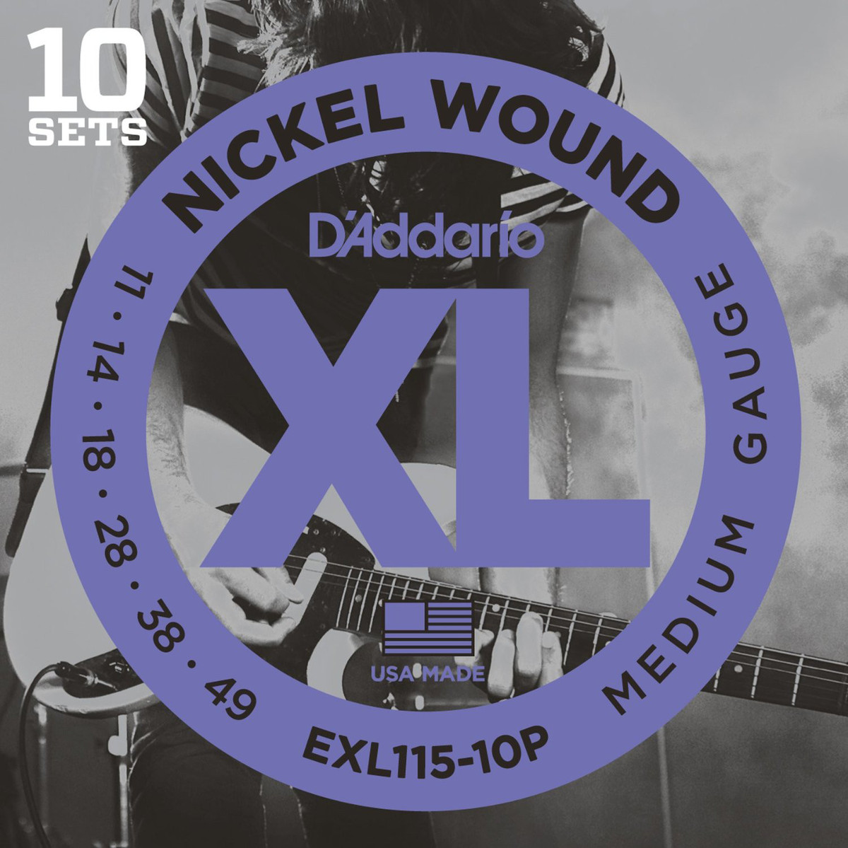 D'Addario EXL115-10P Electric Strings 10 Pack