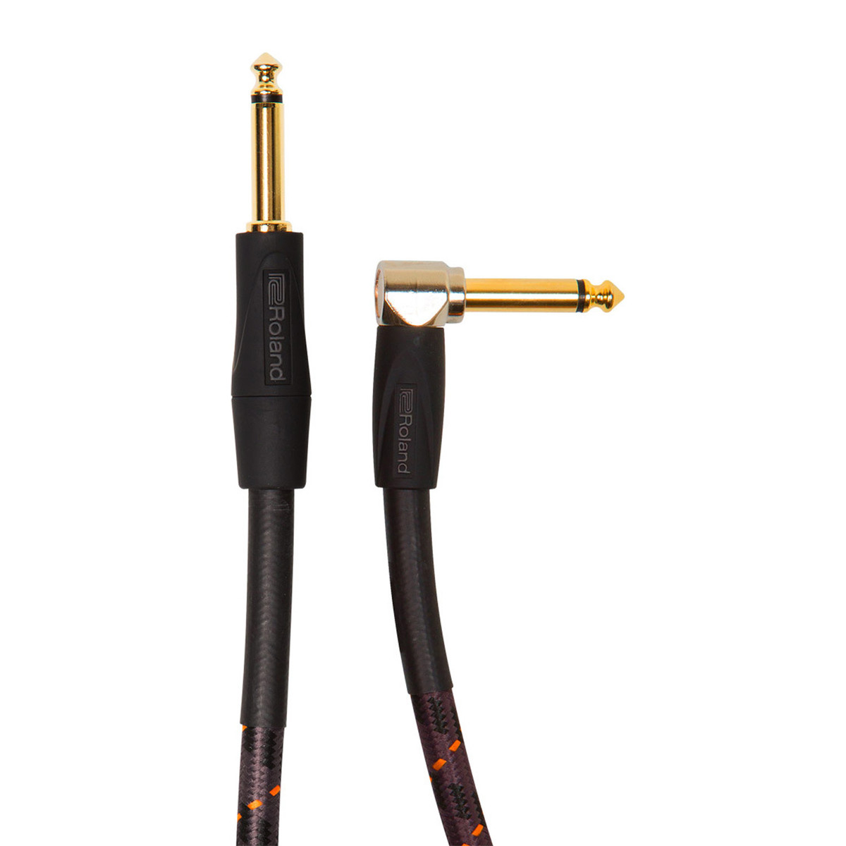Roland Gold Series Angled/Straight Instrument Cable, 20ft/6m