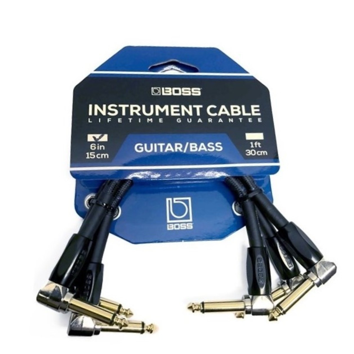 Boss 6'' / 15cm Patch Cable, 3 Pack