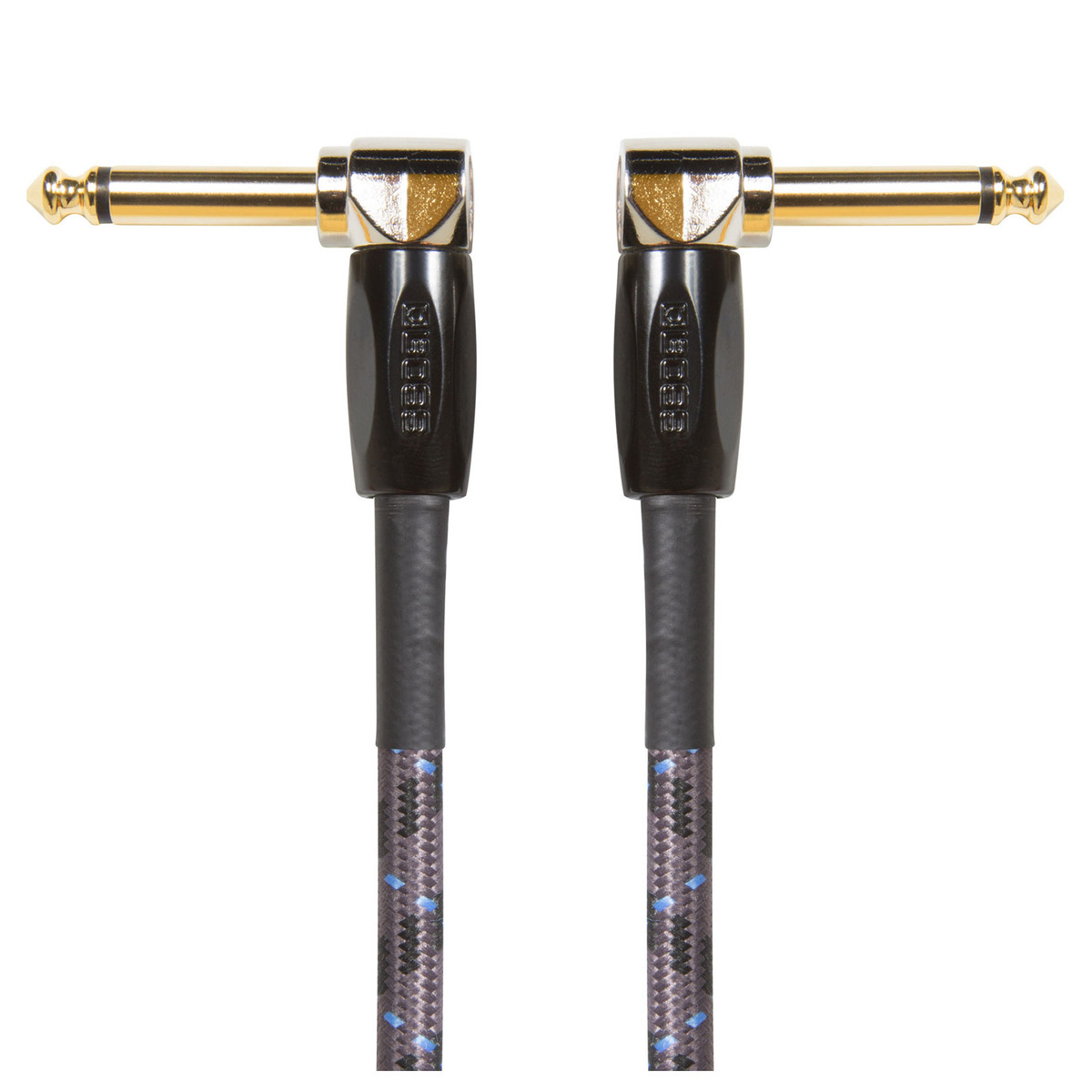 Boss 1ft / 30cm Patch Cable, Angled/Angled 1/4'' Jack