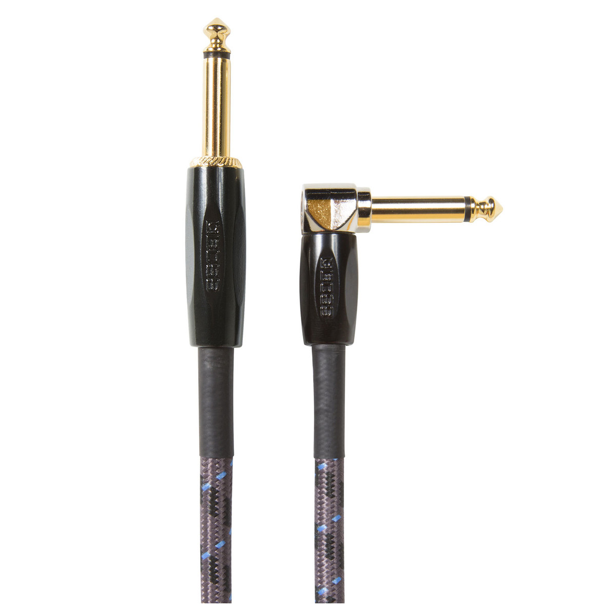 Boss 15ft / 4.5m Instrument Cable, Angled/Straight 1/4'' Jack