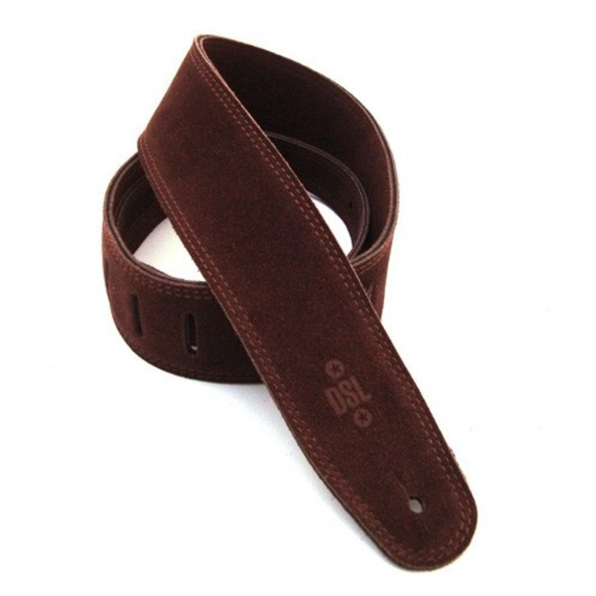 DSL SLS25 Triple Ply Suede 2.5'' Guitar Strap, Brown