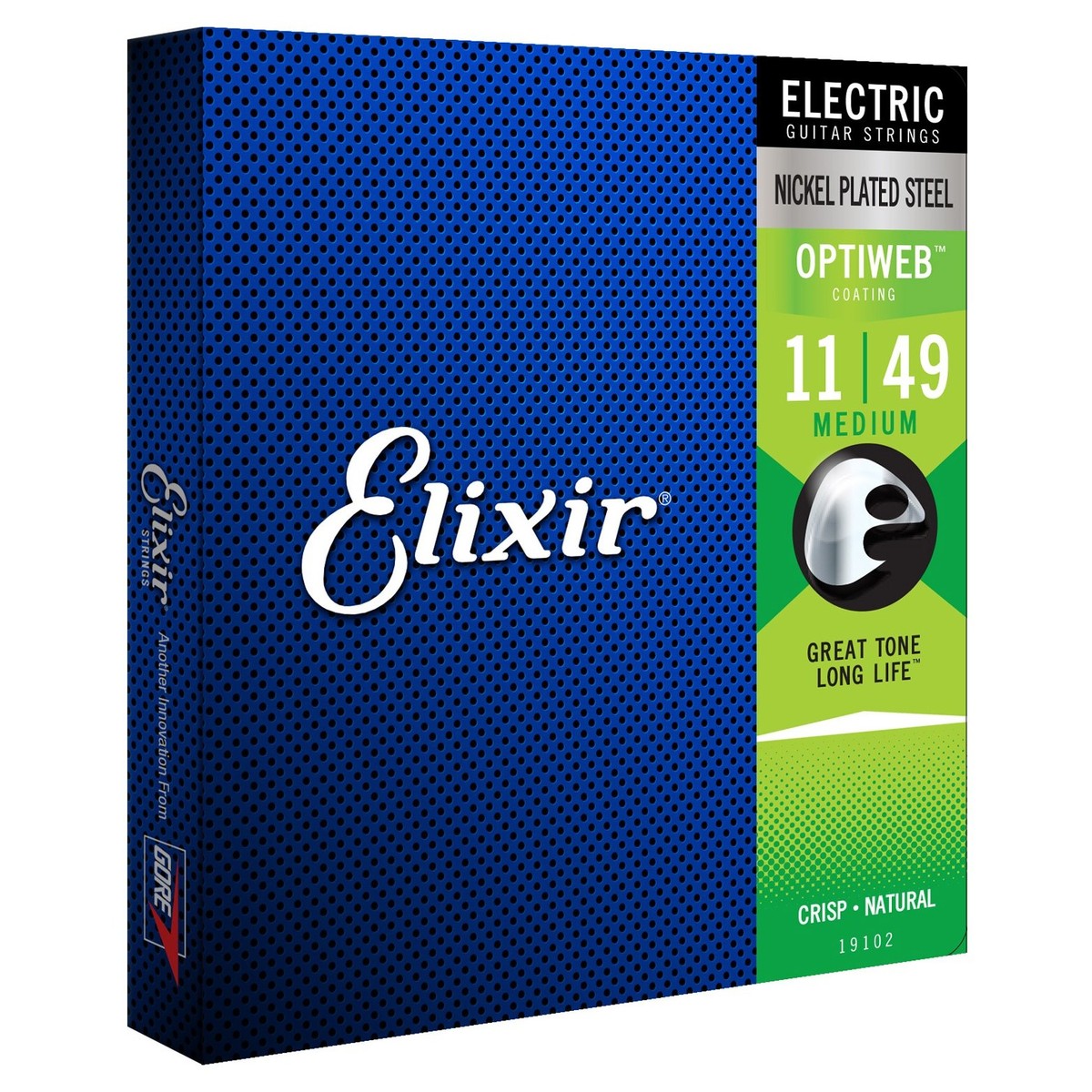 Elixir 19102 OPTIWEB Coated Electric Guitar Strings, 11-49