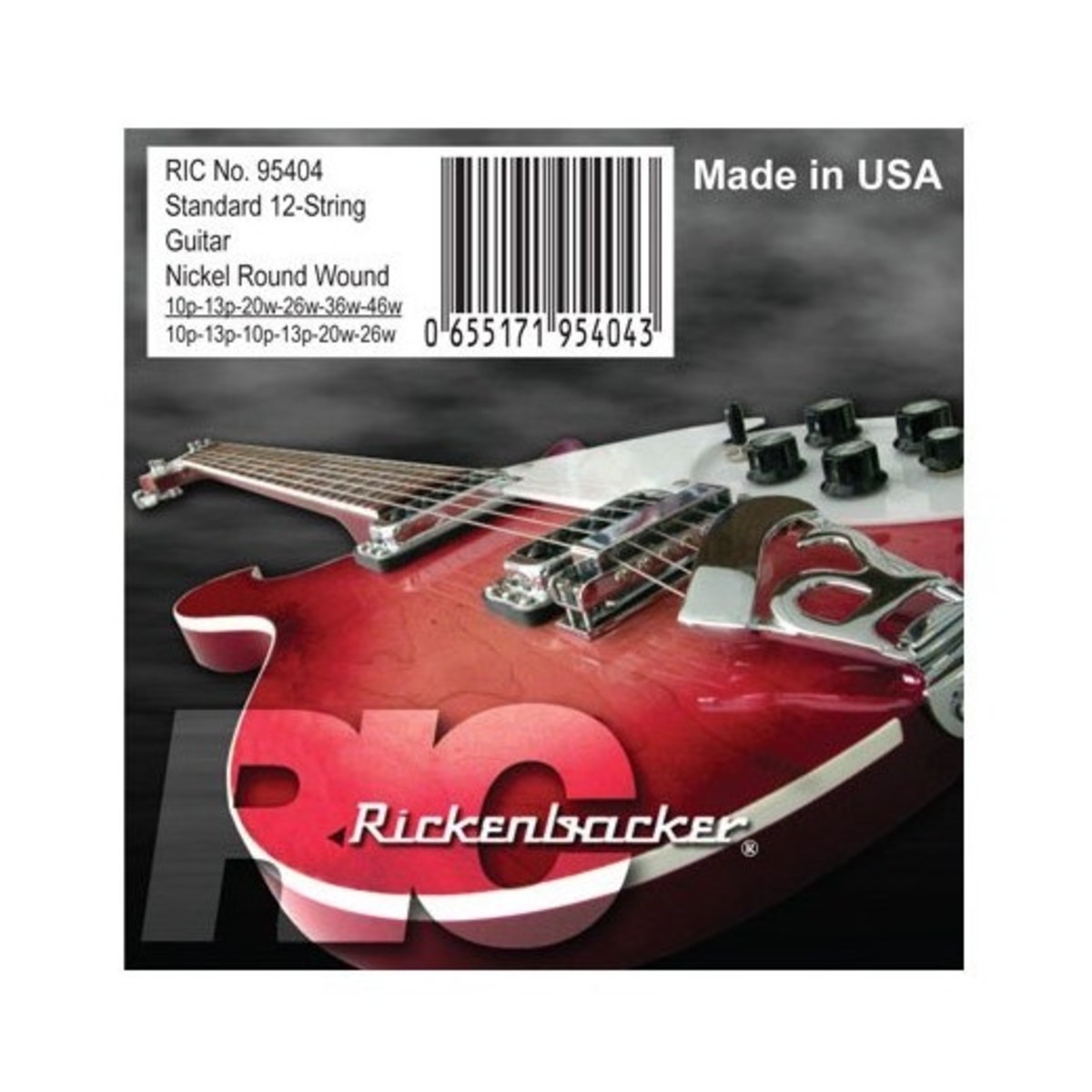 Rickenbacker 12-String Compressed Nickel R/W Guitar Strings, 10-46