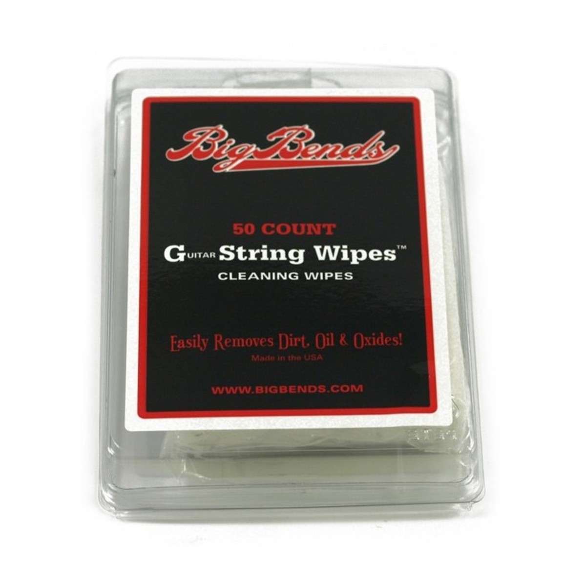 Big Bends Guitar String Wipes, 50pcs
