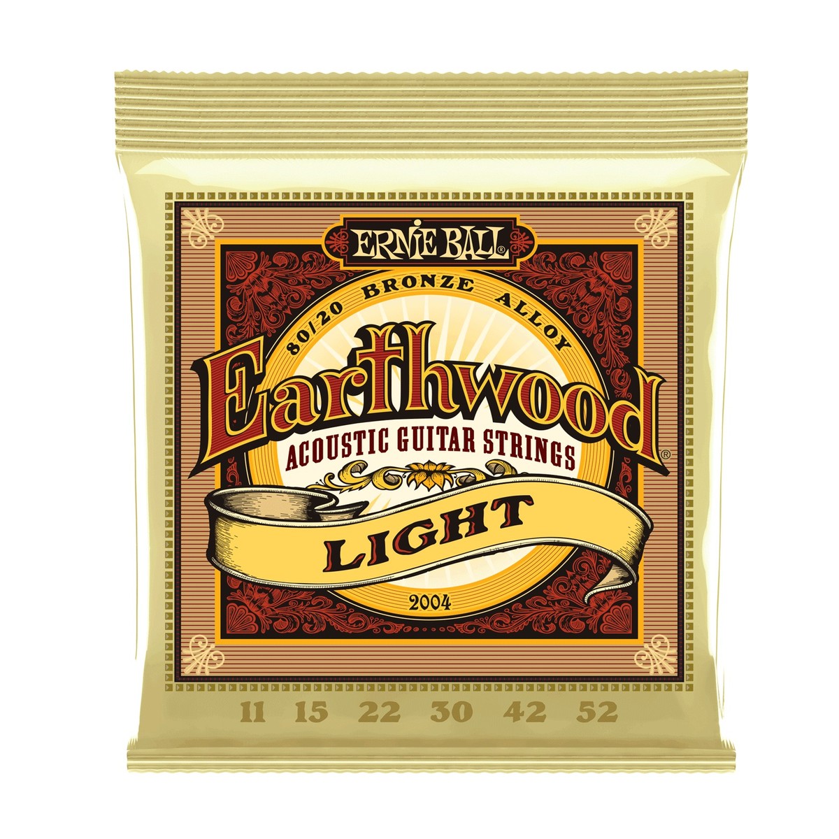 Ernie Ball Earthwood 2004 Acoustic Guitar Strings Set Light, 11-52
