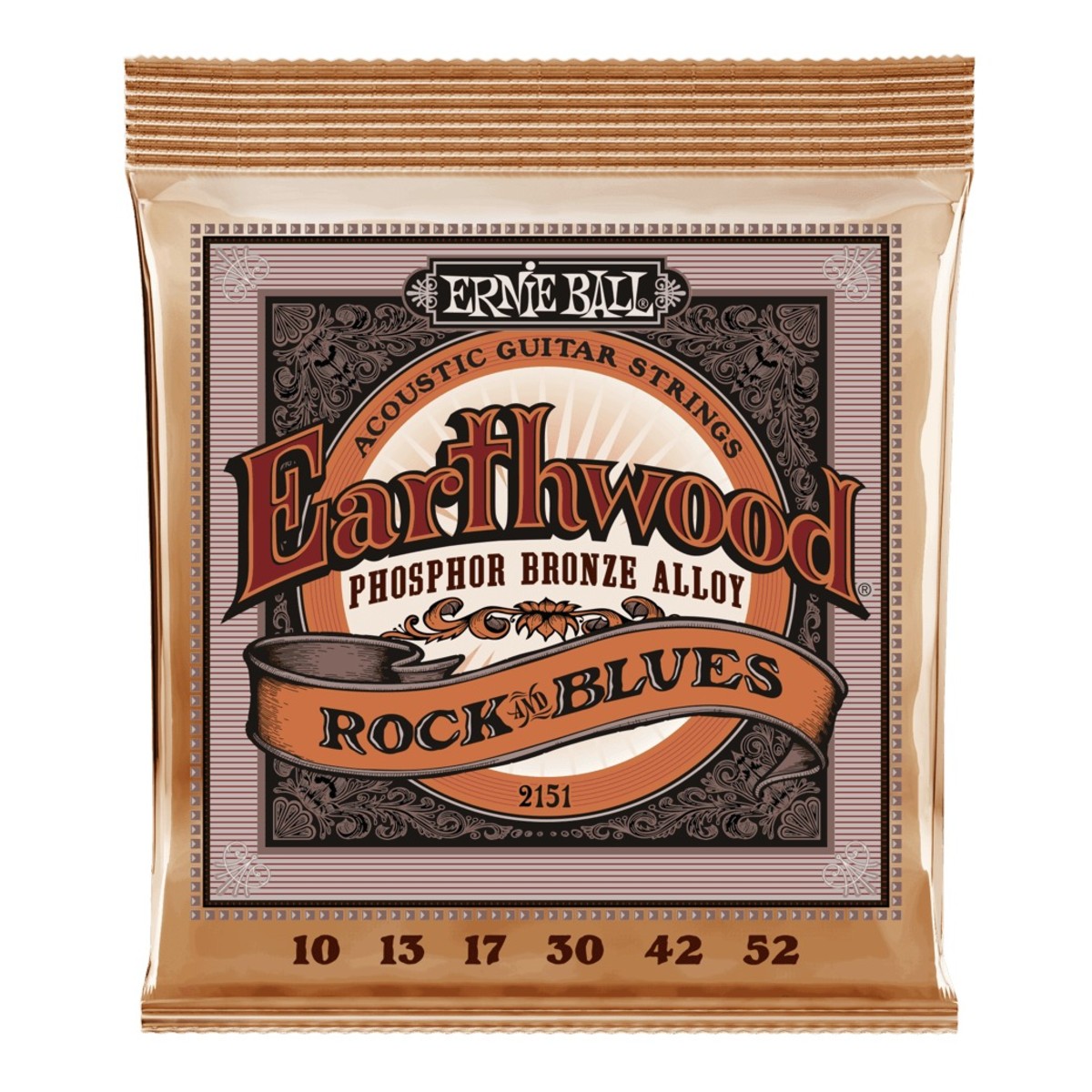 Ernie Ball 2151 Earthwood Phosphor Bronze Rock & Blues, 10-52