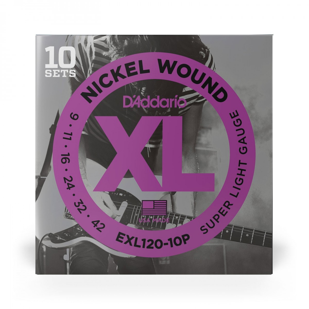 D'Addario EXL120-10P Electric Strings 10 Pack
