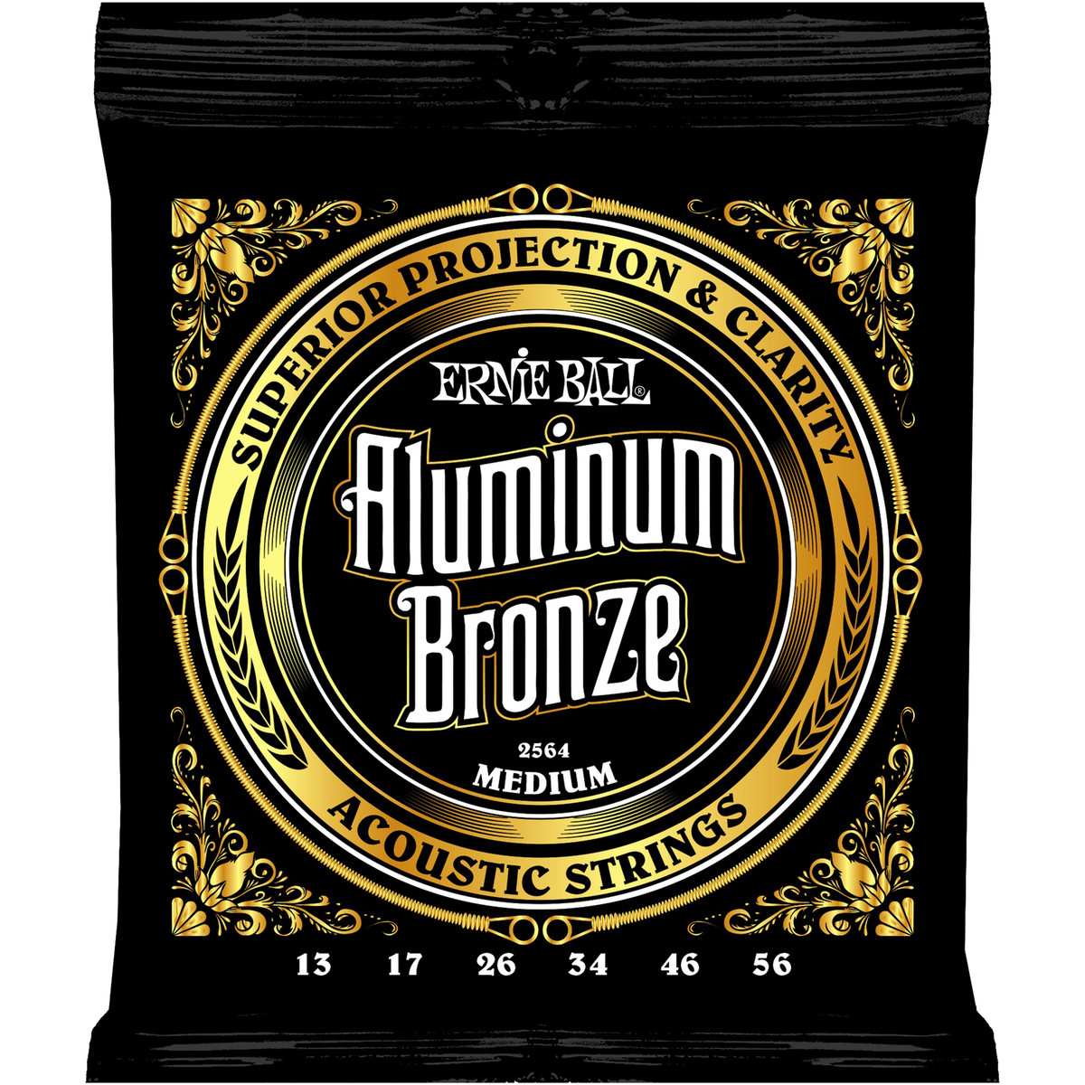 Ernie Ball 2564 Aluminium Bronze Acoustic Guitar Strings, 13-56