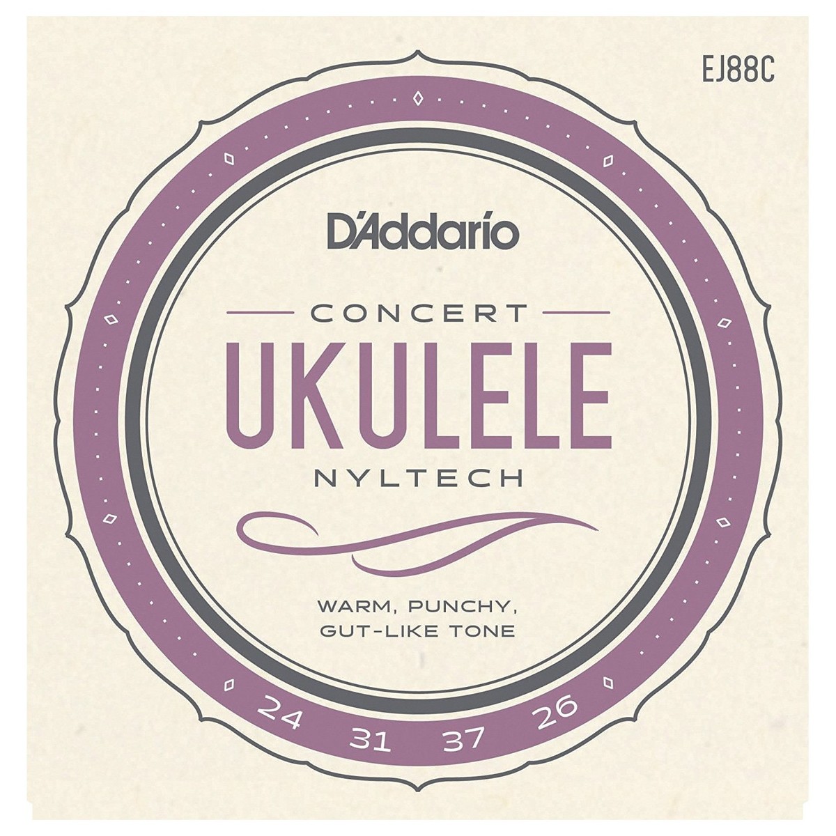 D'Addario EJ88C Nyltech Ukulele, Concert