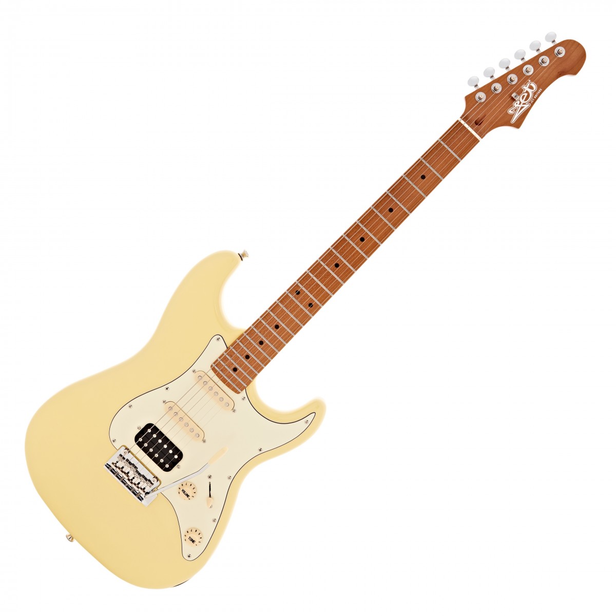 JET Guitars JS-400 HSS Roasted Maple, Vintage Yellow