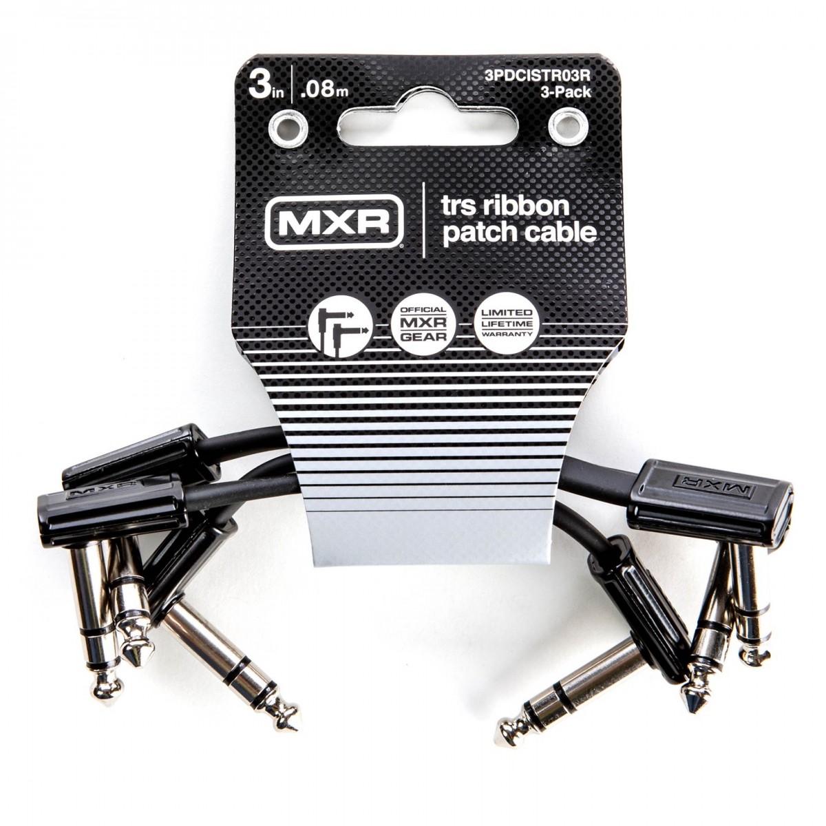MXR TRS Ribbon Patch Cable 3 Pack, 3 Inch