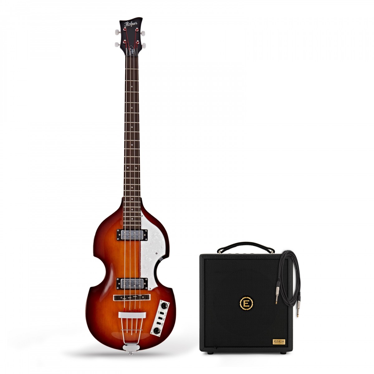 Hofner Ignition Violin Bass, Sunburst & Eden Orbiter 8 Combo Amp
