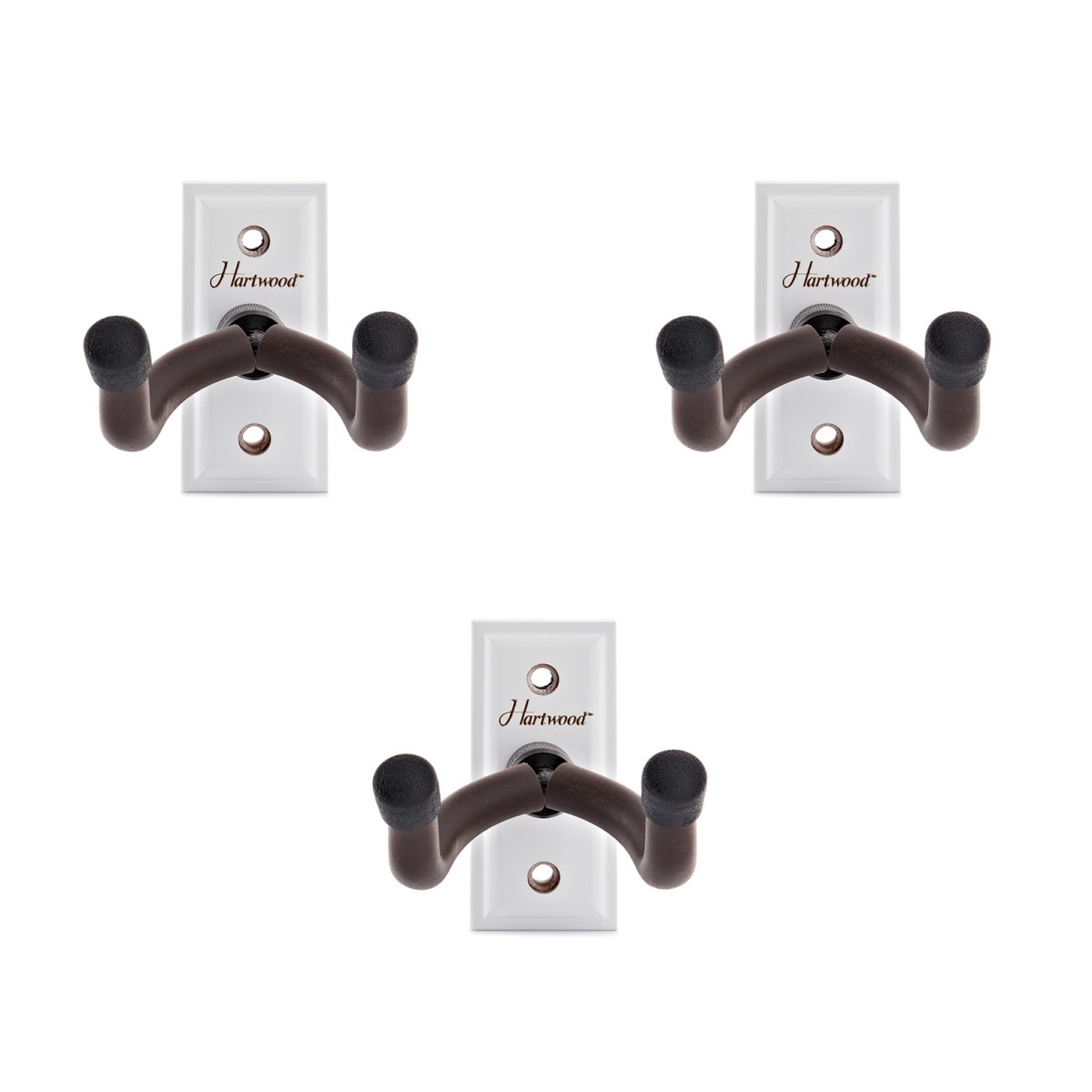 Hartwood Guitar Wall Hangers White, 3 Pack