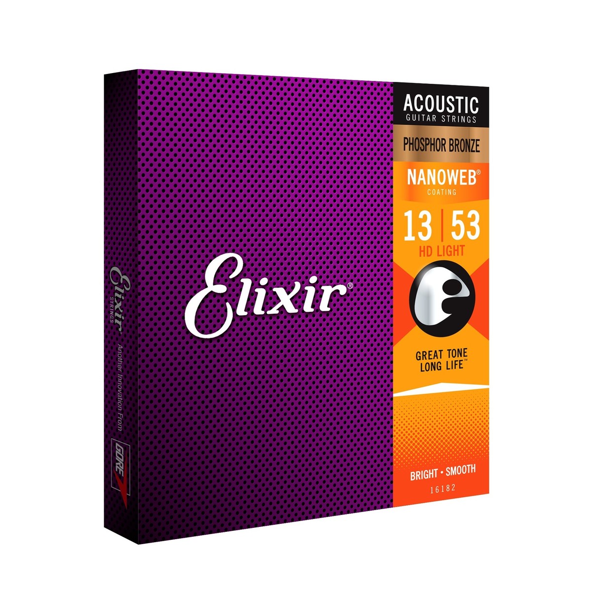 Elixir 16182 NANOWEB Phosphor Bronze Strings, 13-53