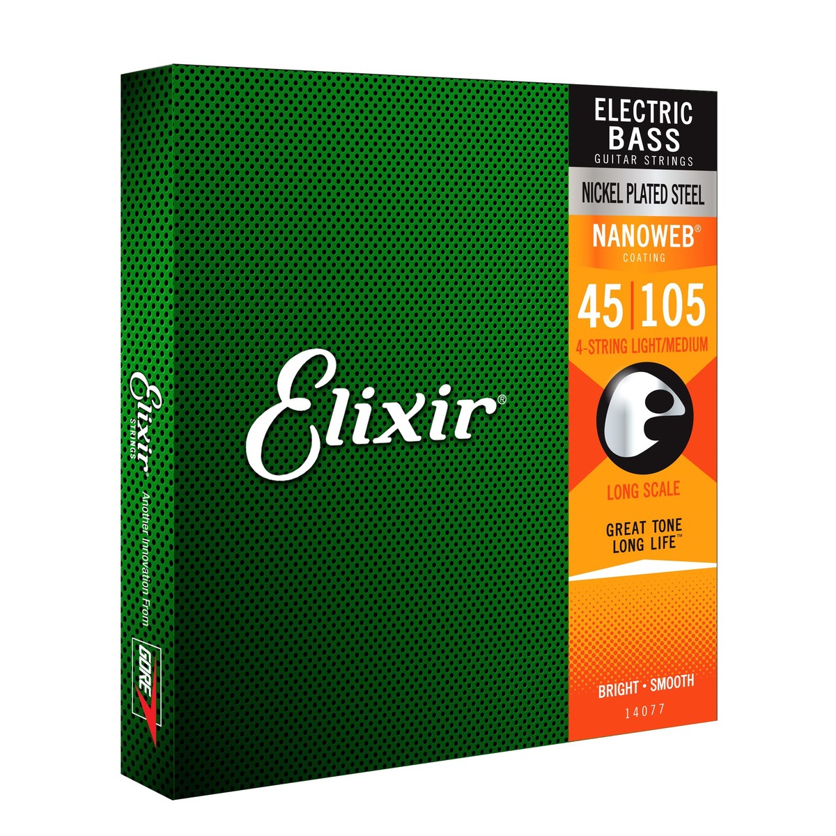 Elixir 14077 NANOWEB Nickel Plated Bass Strings, 45-105