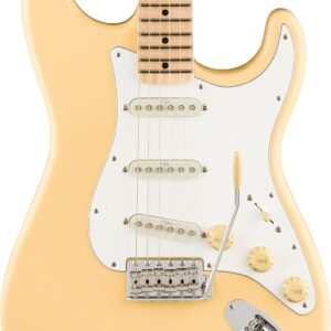 Fender USA Malmsteen Strat MN Electric Guitar in Vintage White