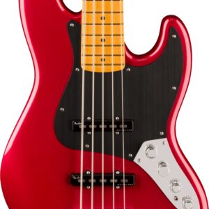 Fender American Ultra II Jazz Bass Guitar V in Sinister Red Maple Fingerboard
