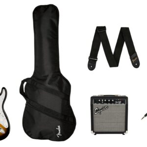Squier Sonic Stratocaster 2-Colour Sunburst Electric Guitar Starter Pack with Amp & Gig Bag