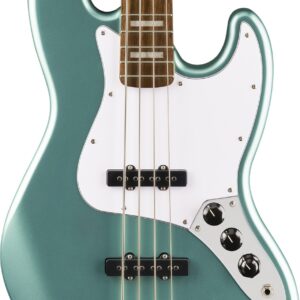Squier Affinity Series Active Jazz Bass Guitar in Mystic Sea Foam Green