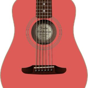 Fender California Standard Redondo Mini Spruce Top Acoustic Guitar in Fiesta Red