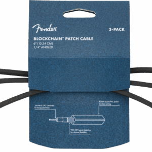 Fender Blockchain 6in Patch Cable 3-pack Angle/Angle