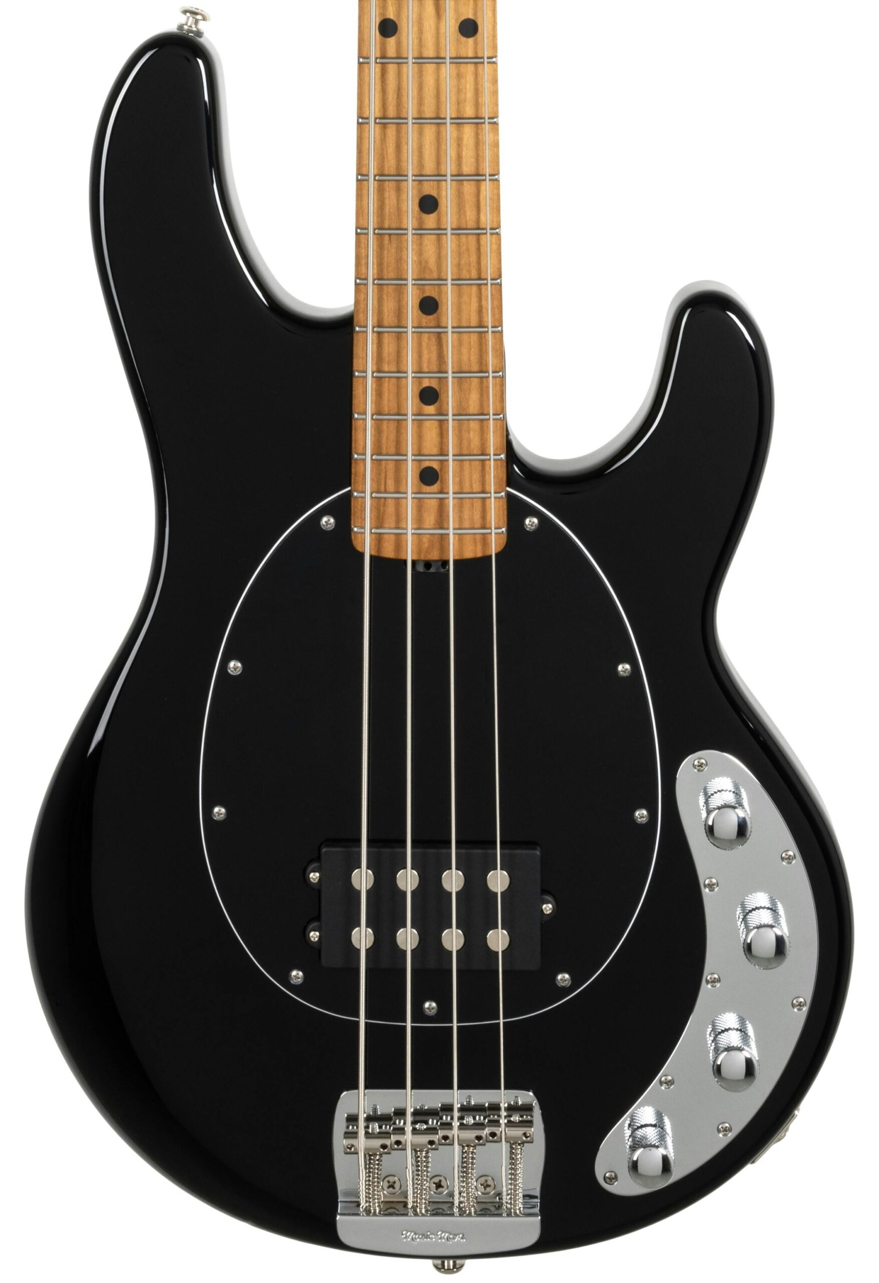 Music Man StingRay Special - Black - Roasted Maple/Maple - Black PG - Chrome